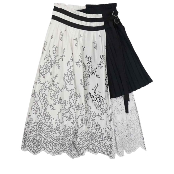 Sacai white and navy skirt - Picture 1 of 7